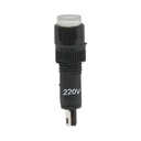 Indicator semnalizare industrial LED alb 220V Ø 8mm