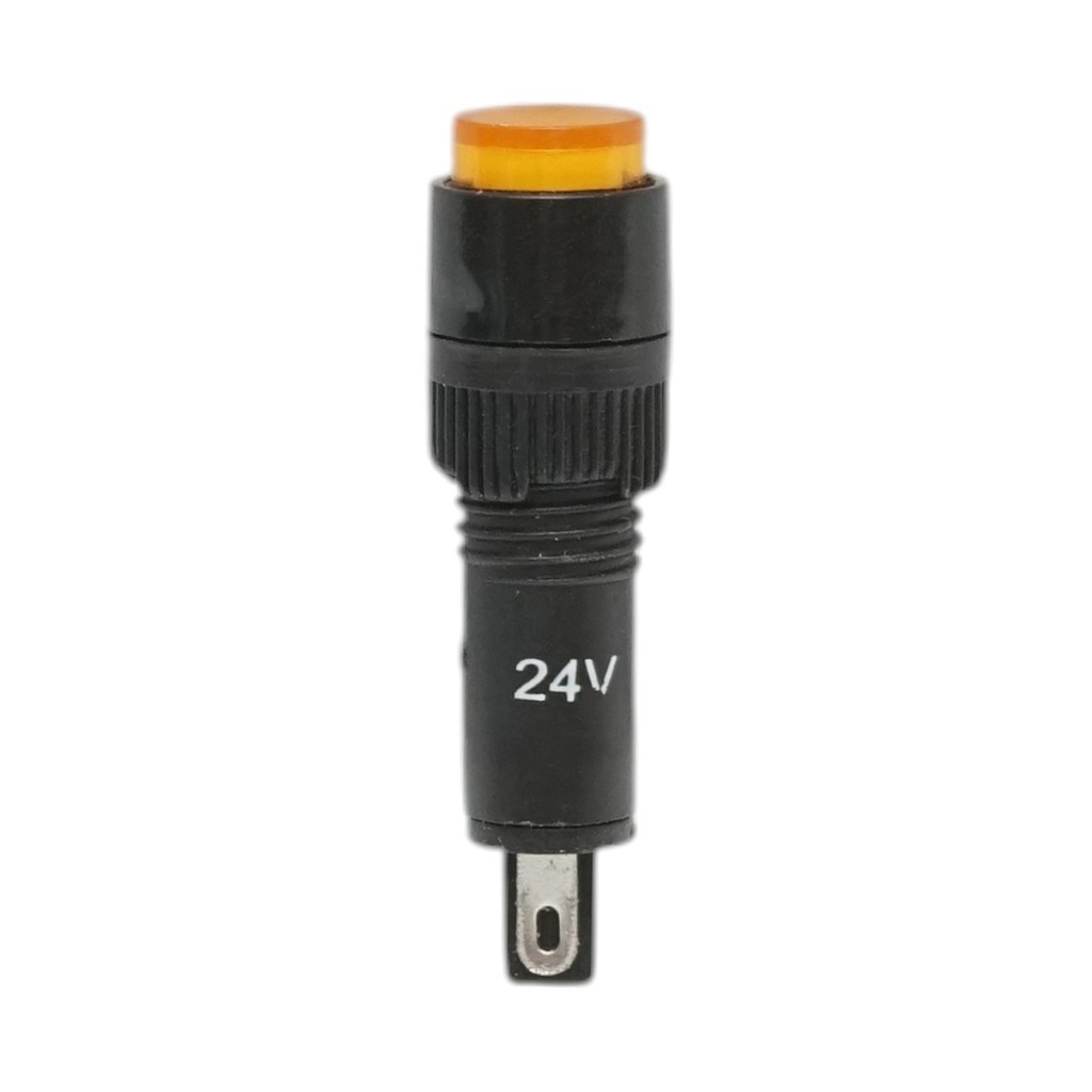 Indicator semnalizare industrial LED galben 24V Ø 8mm