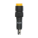 Indicator semnalizare industrial LED galben 220V Ø 8mm