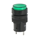 Indicator semnalizare industrial LED verde 24V Ø 16mm