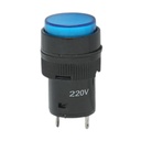 Indicator semnalizare industrial LED albastru 220V Ø 16mm