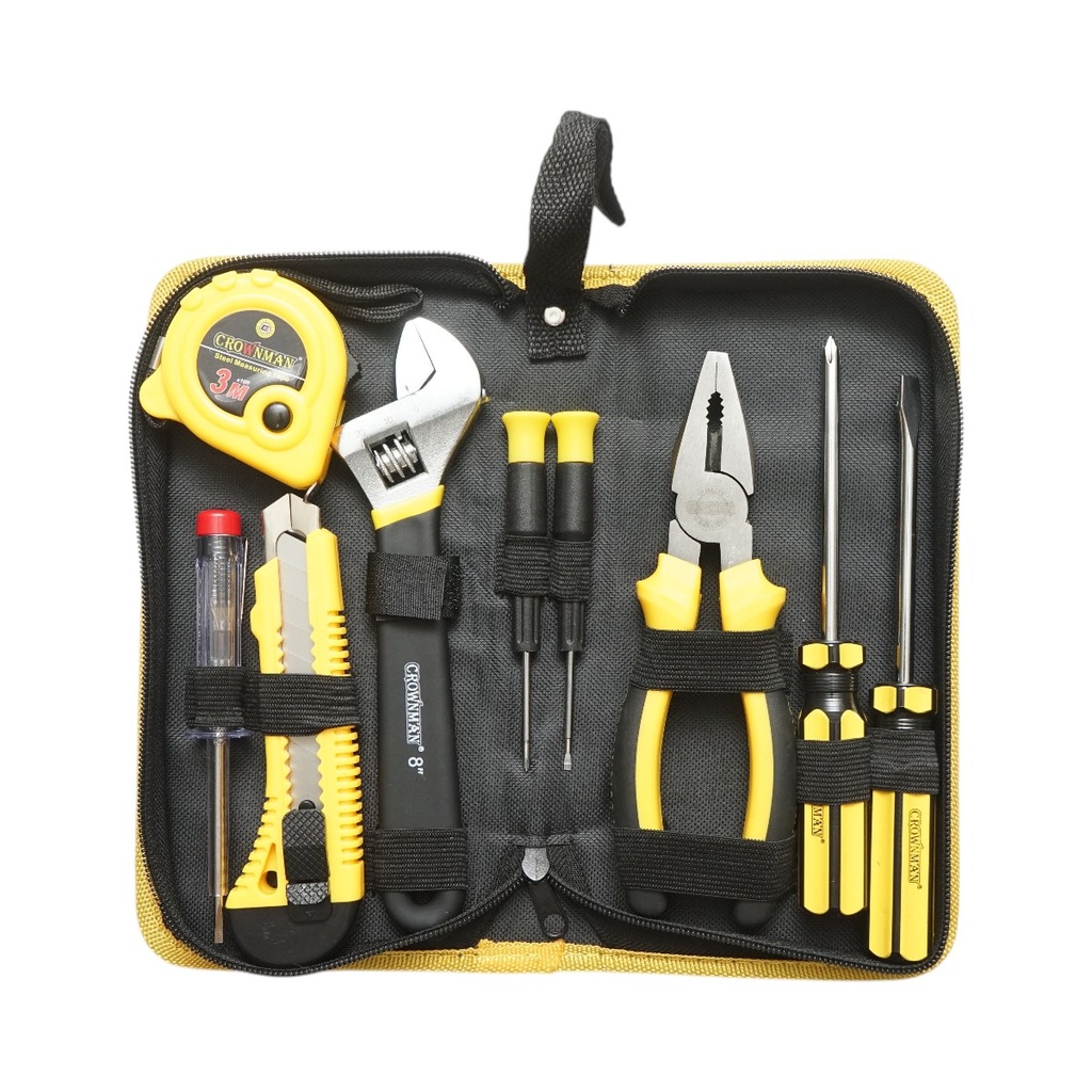 Trusa scule si unelte combinate 9 piese Crownman