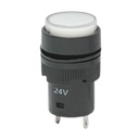 Indicator semnalizare industrial LED alb 24V Ø 16mm