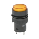 Indicator semnalizare industrial LED galben 24V Ø 16mm