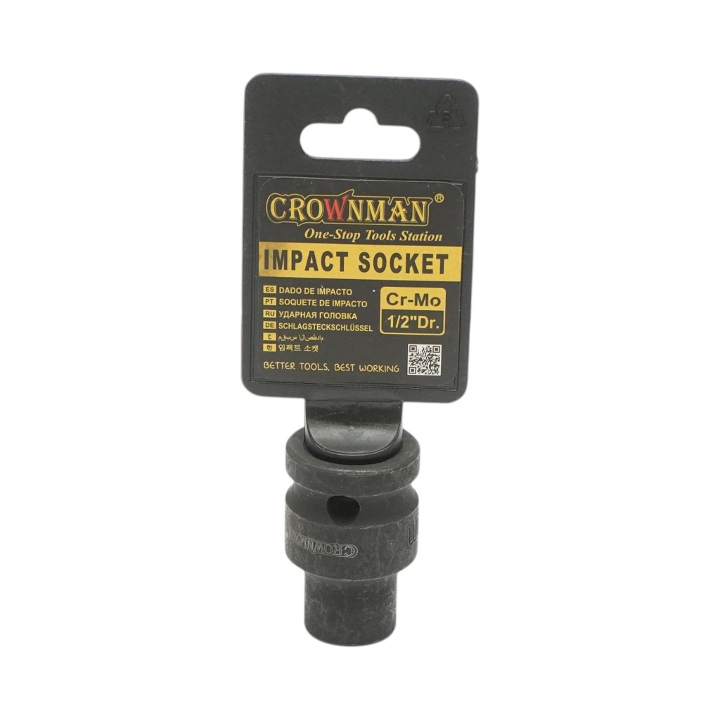 Cheie tubulara de impact 10mm, patrat 1/2 inch Cr-Mo Crownman