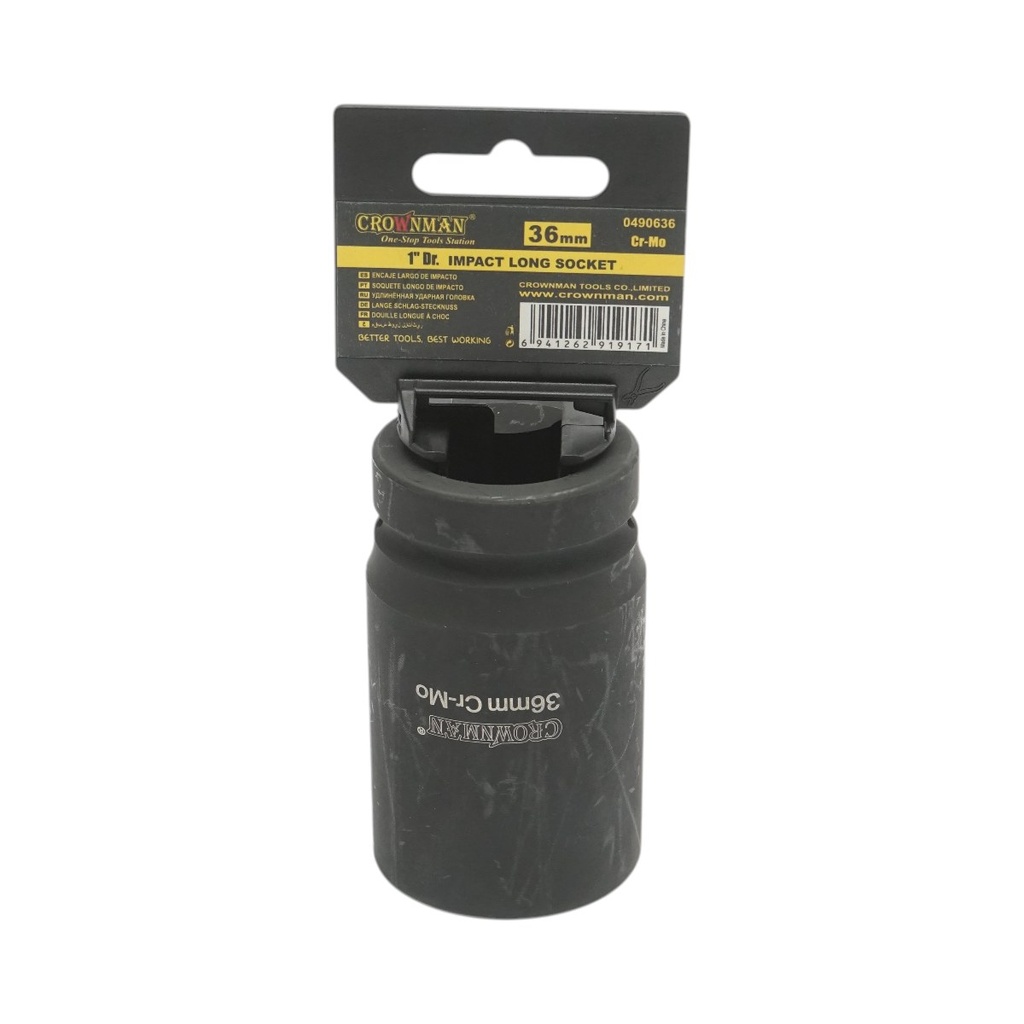 Cheie tubulara de impact lunga 36mm, patrat 1 inch Cr-Mo Crownman