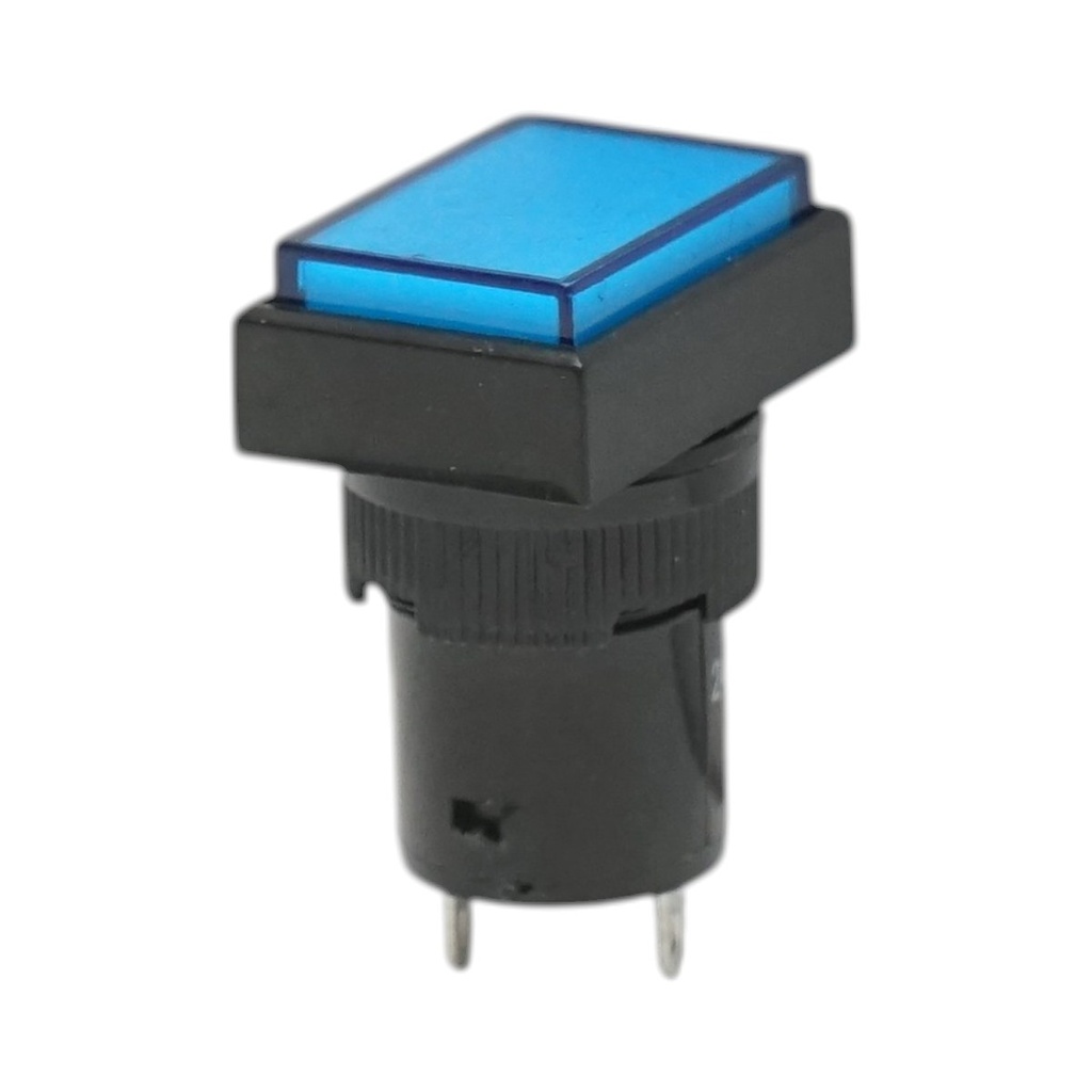 Indicator semnalizare industrial LED albastru 24V Ø 16mm patrat