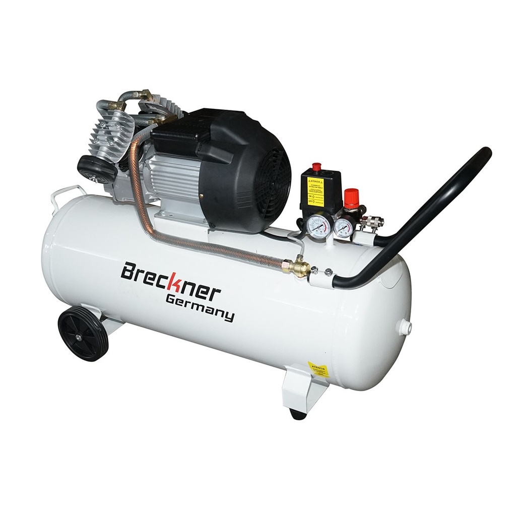 Compresor aer 100L, motor 2 cilindri in V 2.2kW/3CP, presiune maxima 8 bar, volum aer aspirat 425 L/min