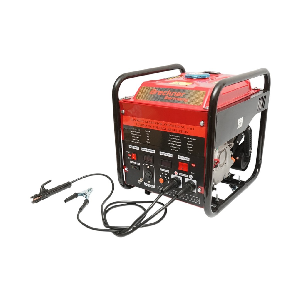 Aparat de sudura 160A cu generator electric 5KW/220V, motor pe benzina 13CP, pornire manuala