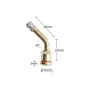 Valva roata camion metalica tubeless 53mm V3-22-1