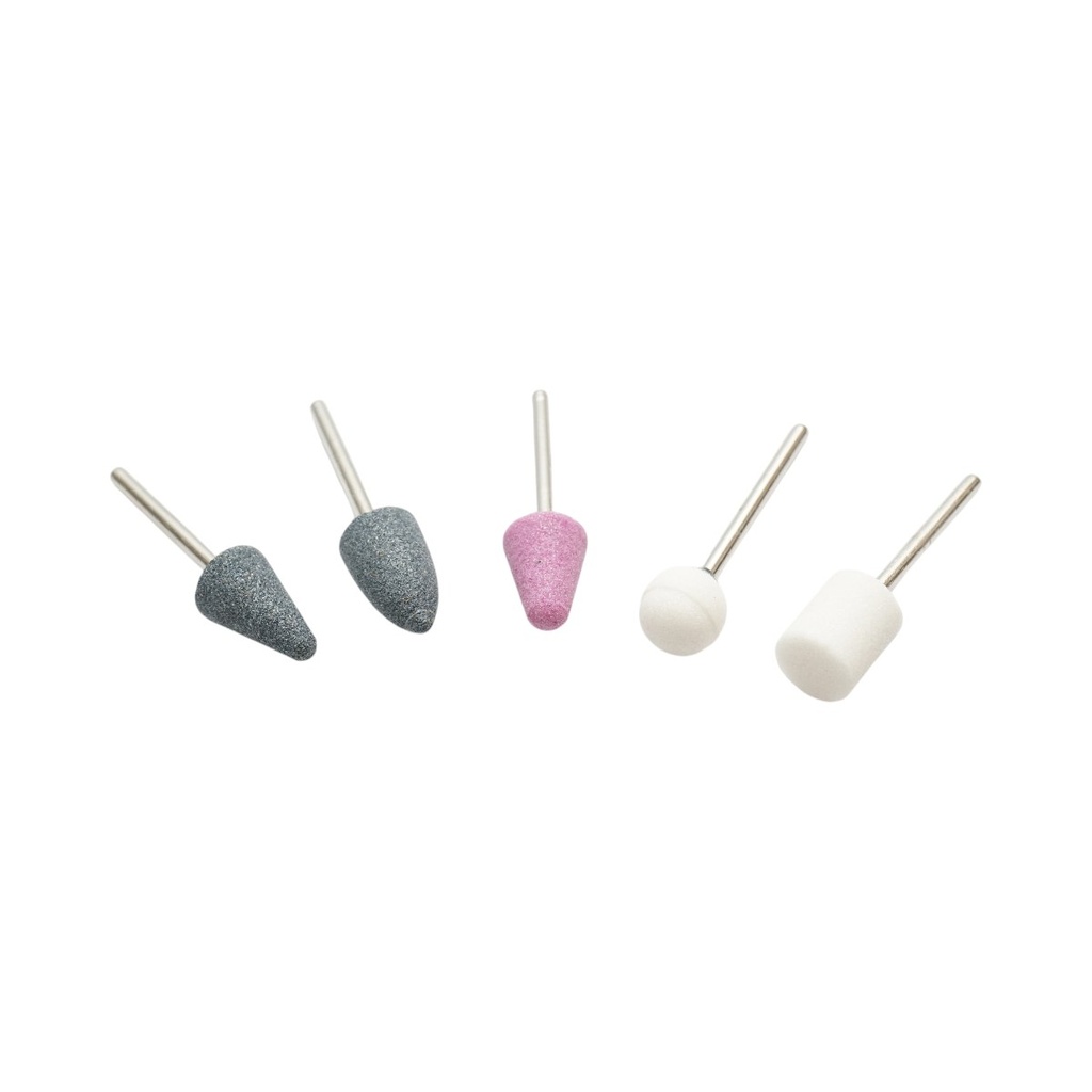Set 5 pietre slefuire cu tija 3mm Crownman
