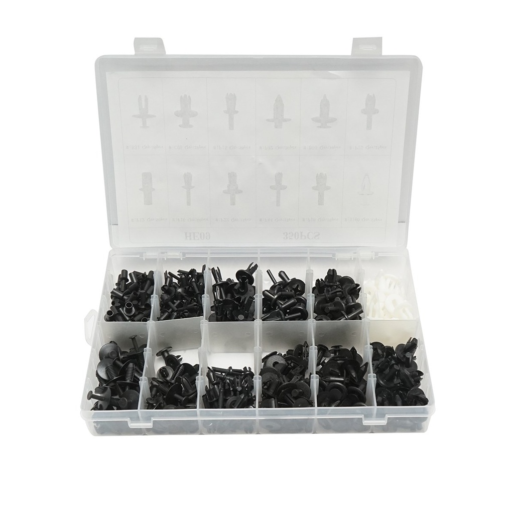Trusa clipsuri plastic auto universale 350 piese