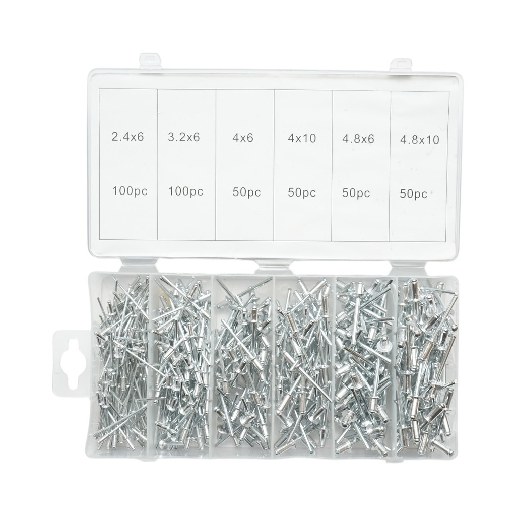 Trusa popnituri aluminiu 2.4-4.8mm 400 piese