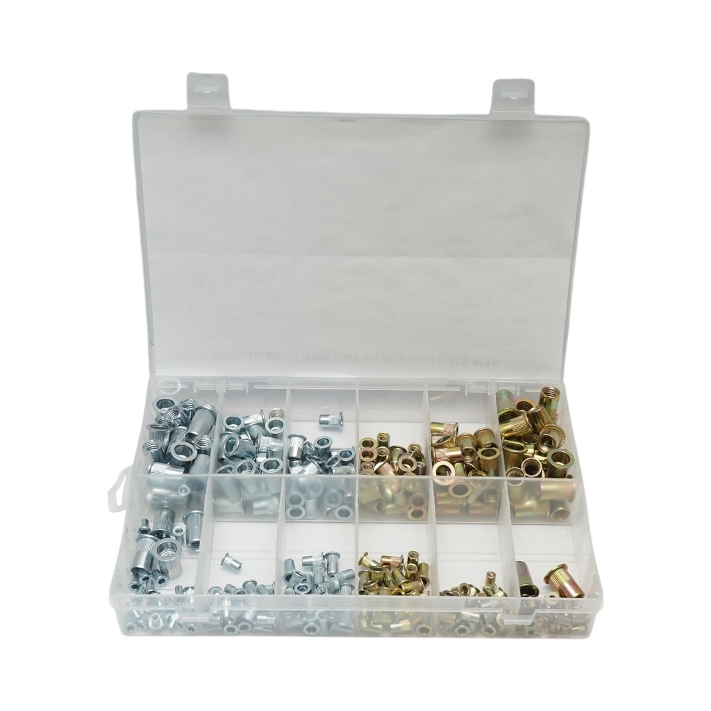 Trusa piulite nit cu guler M3-M10 300 piese
