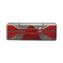 Lampa stop spate dreapta LED camion 24V, 7 pini ASS2.1 E-mark cu iluminare numar 400x153x88mm