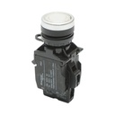 Buton comanda iluminat LED 220V AC alb cu revenire 1NO+1NC, 10A/600V AC, 1A/250V DC LA42