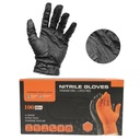 Manusi din nitril negre nepudrate cu textura diamond grip, marimea L 100 buc/cutie