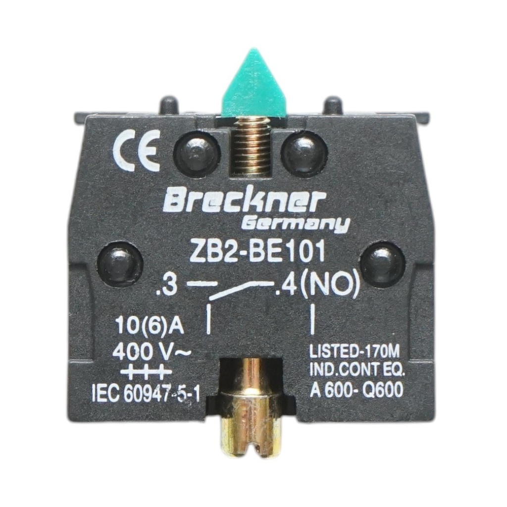 Bloc contact auxiliar 1NO, 400V/10A 22mm LAY5