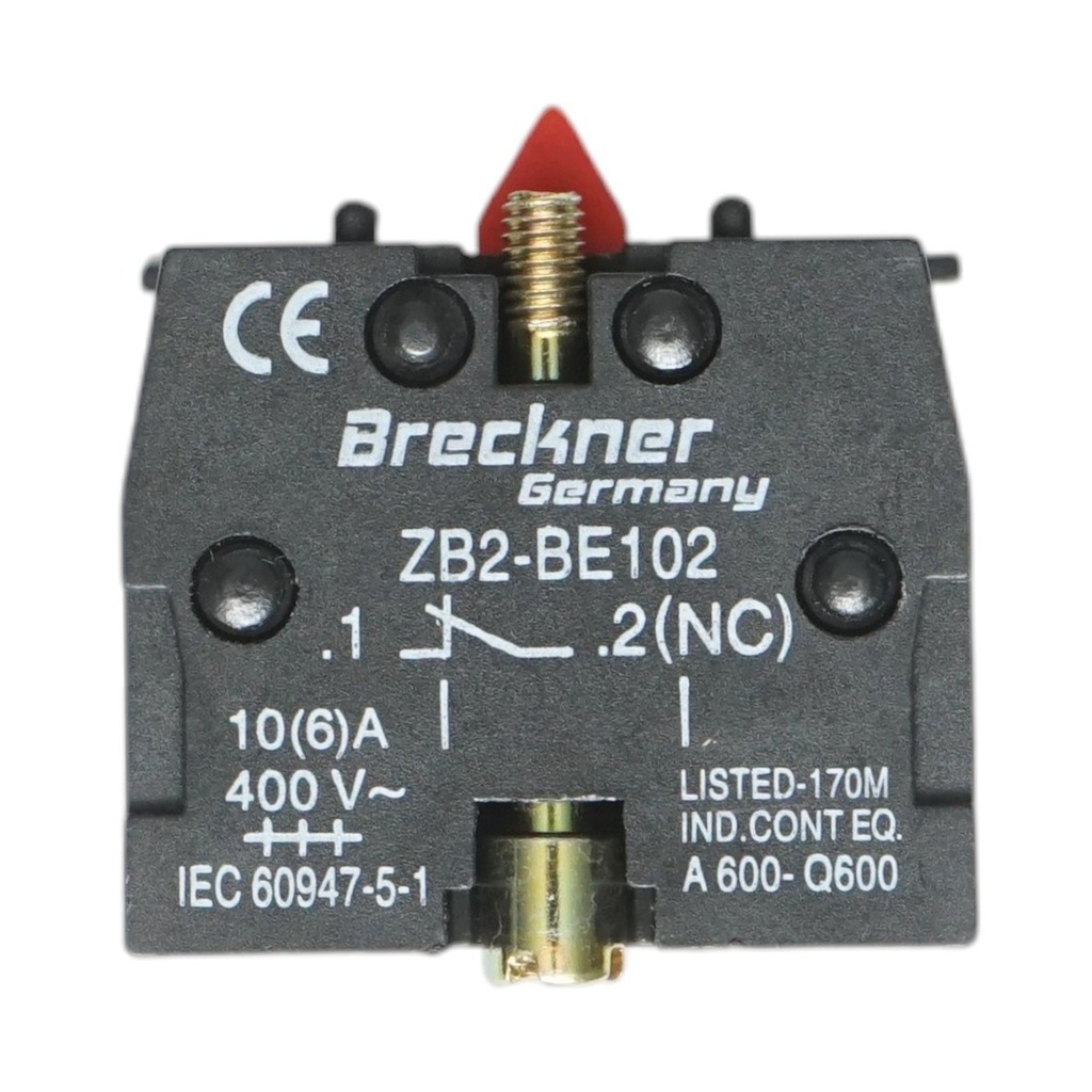 Bloc contact auxiliar 1NC, 400V/10A 22mm LAY5