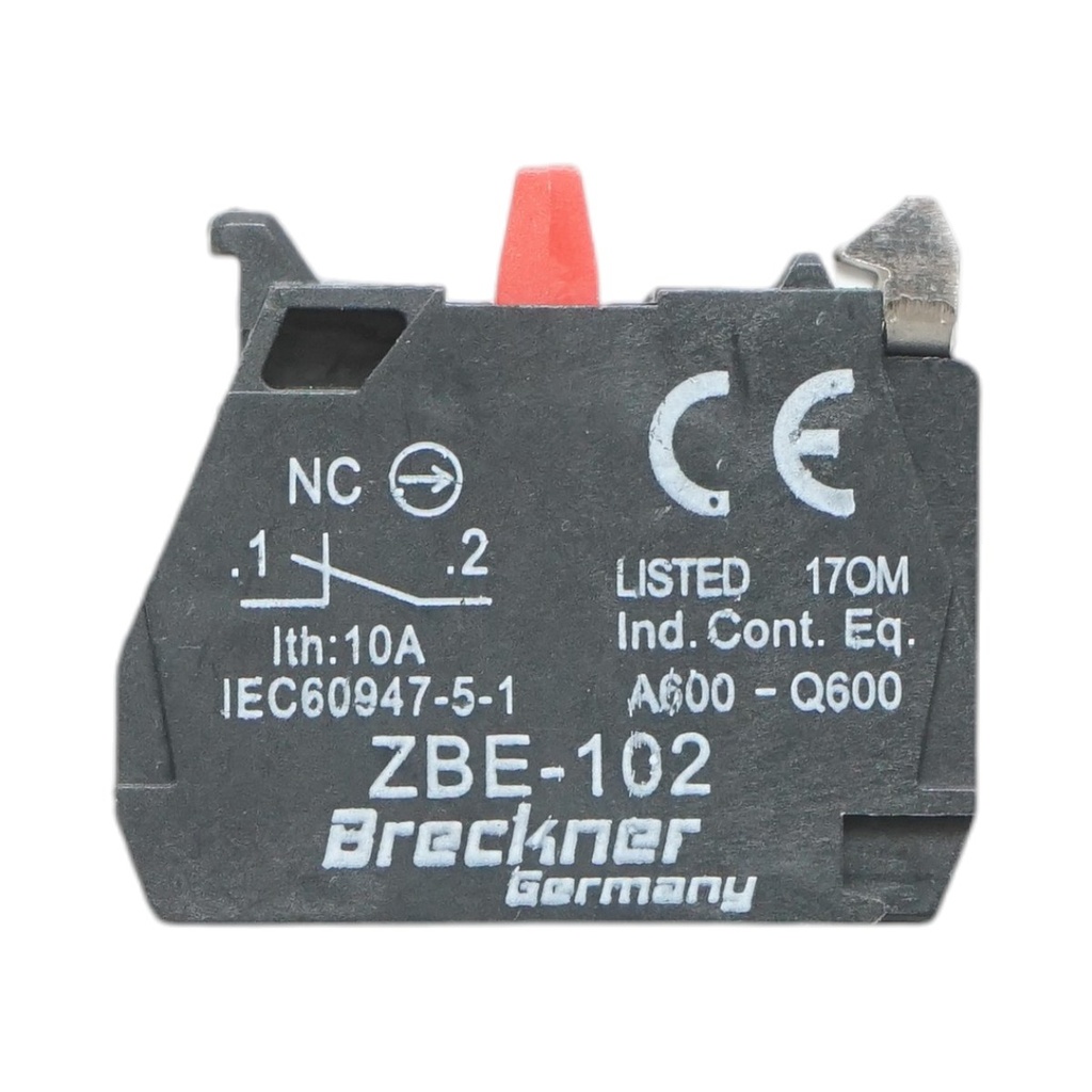 Bloc contact auxiliar 1NC, 24V/10A 22mm LAY5