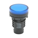 Indicator semnalizare LED albastru 24V AC/DC 30mm