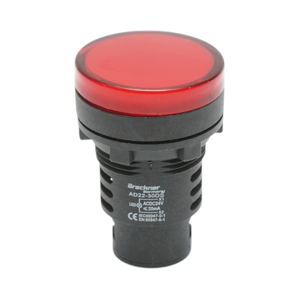 Indicator semnalizare LED rosu 24V AC/DC 30mm