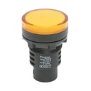 Indicator semnalizare LED galben 220V AC 30mm