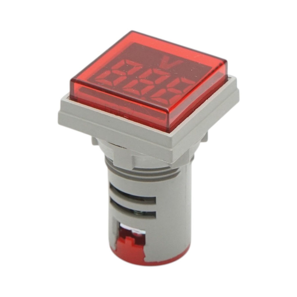Indicator digital voltmetru LED rosu 50-500V AC Ø 22mm