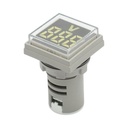 Indicator digital voltmetru LED alb 50-500V AC Ø 22mm