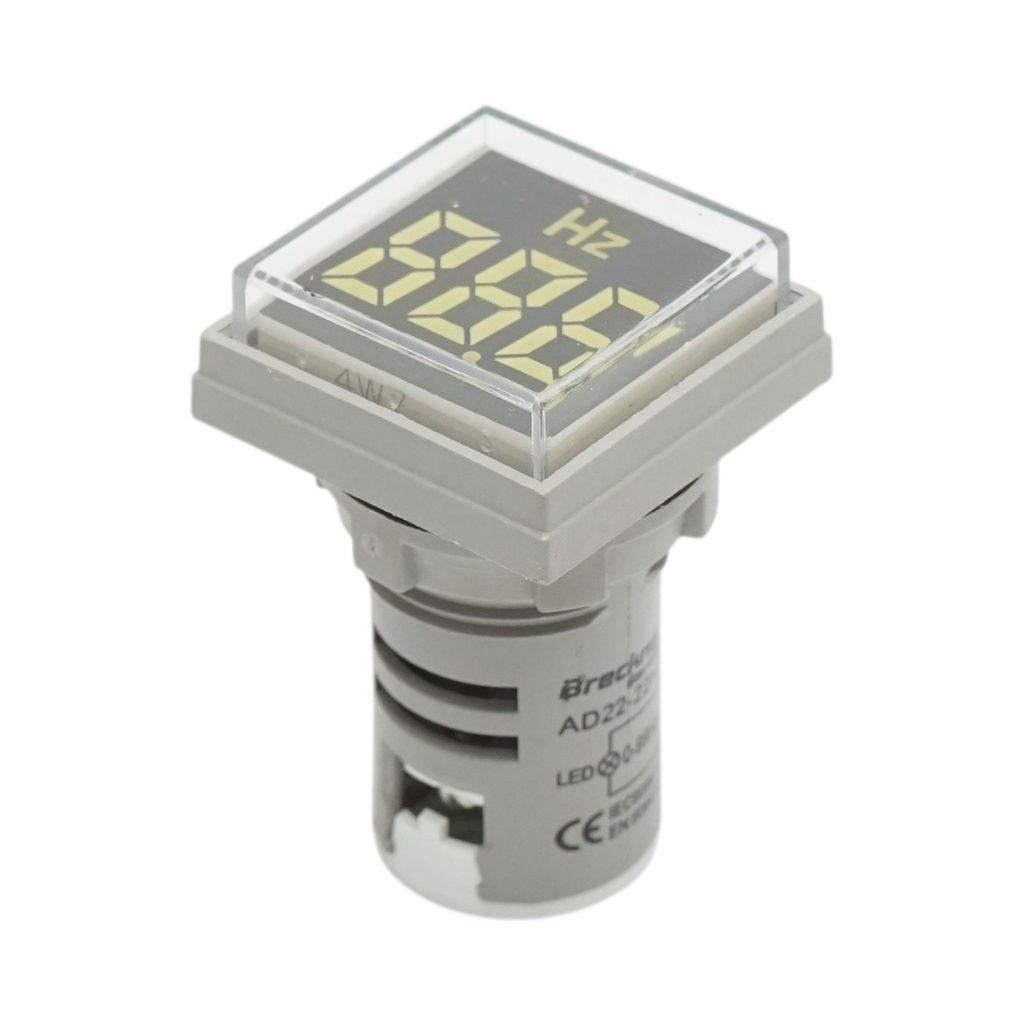 Indicator digital frecventa LED alb 0-99Hz Ø 22mm
