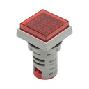 Indicator digital voltmetru si frecventa LED rosu 0-99Hz/50-500V AC Ø 22mm