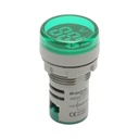 Indicator digital ampermetru LED verde 50-500V AC Ø 22mm