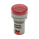 Indicator digital ampermetru LED rosu 50-500V AC Ø 22mm