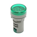 Indicator digital frecventa ampermetru LED verde 0-99Hz Ø 22mm