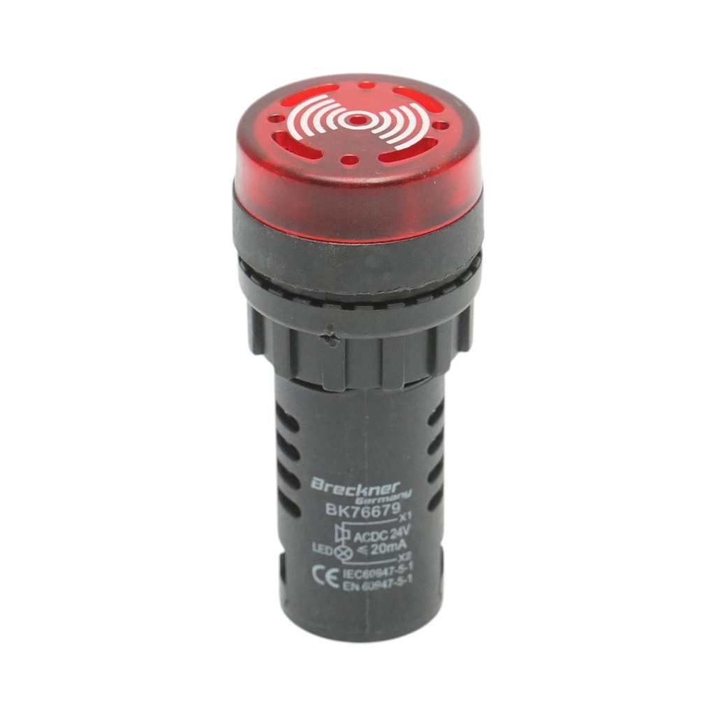 Indicator industrial semnalizare LED cu sonerie 24V AC/DC Ø 22mm