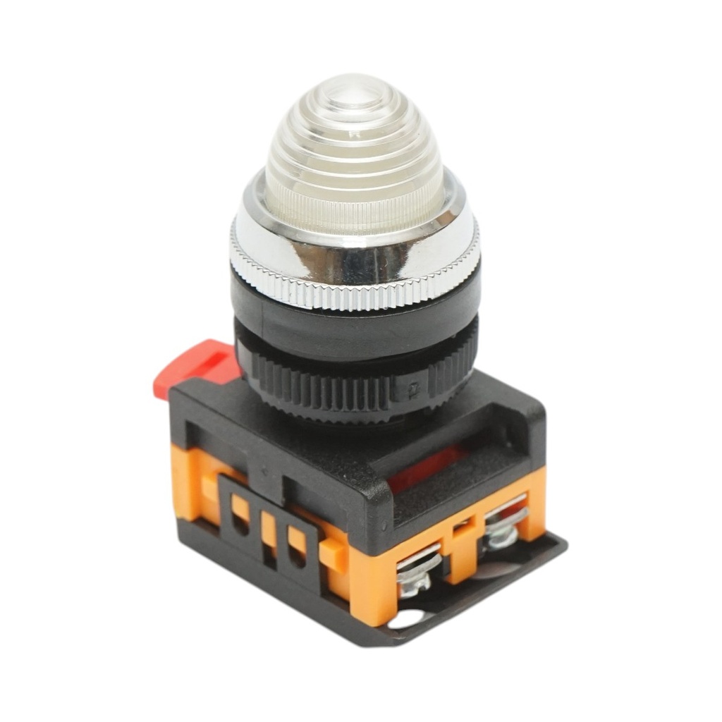 Lampa semnalizare LED alb 220V AC 22mm