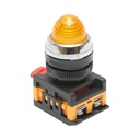 Lampa semnalizare LED galben 220V AC 22mm