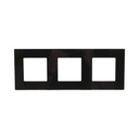 Rama tripla sticla neagra priza si intrerupator 228x86x10mm