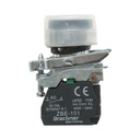 Buton comanda negru cu capac protectie 22mm, 1NO, TB4-BP21, IP65