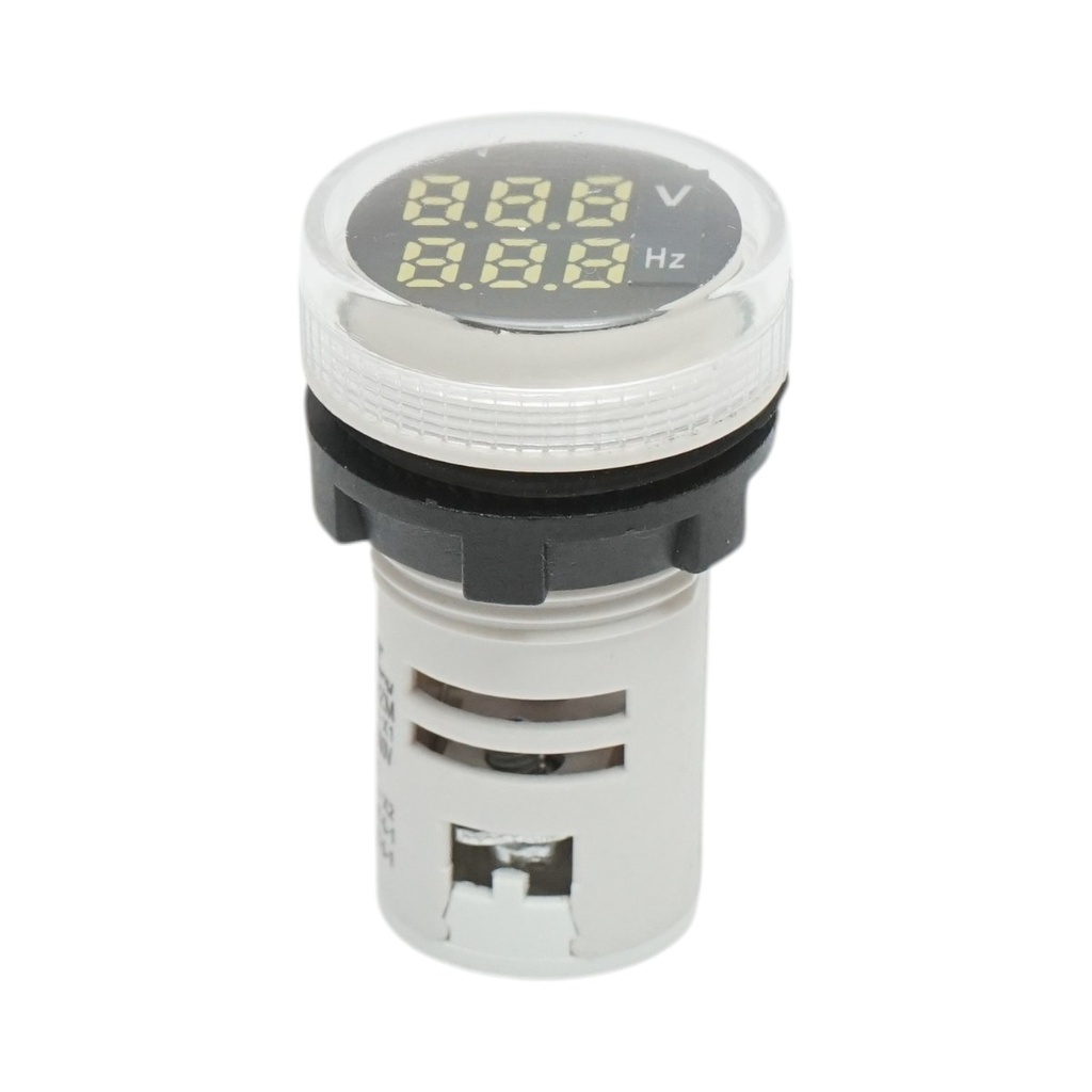 Indicator voltmetru si frecventa LED alb 0-99Hz/50-500V AC