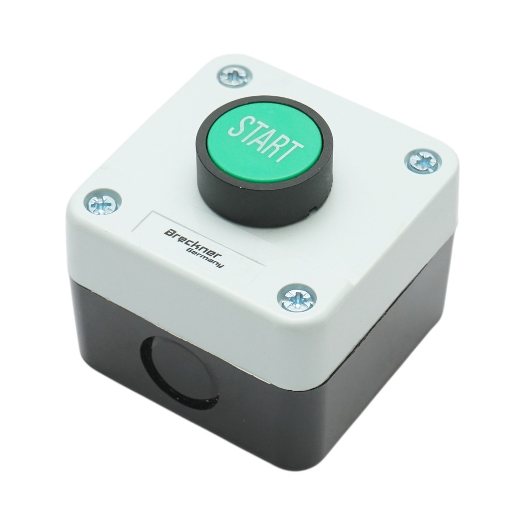 Carcasa buton comanda START verde revenire 1NO