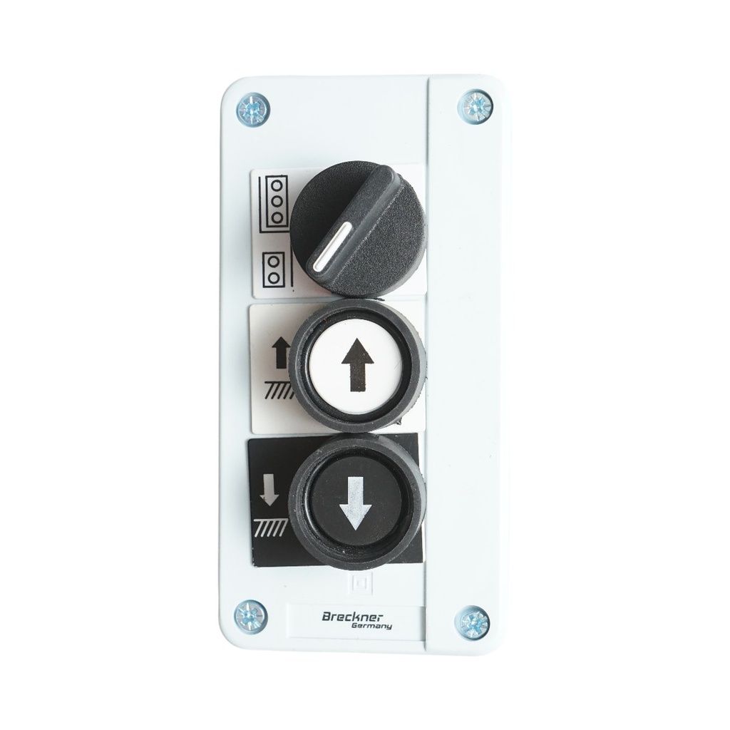 Carcasa selector 2 pozitii 1NO si butoane comanda cu revenire 1NO+1NO