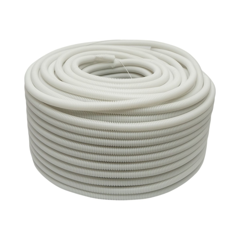 Tub flexibil copex 16mm cu fir, ignifug din polietilena HDPE, 320N gri 100m/rola