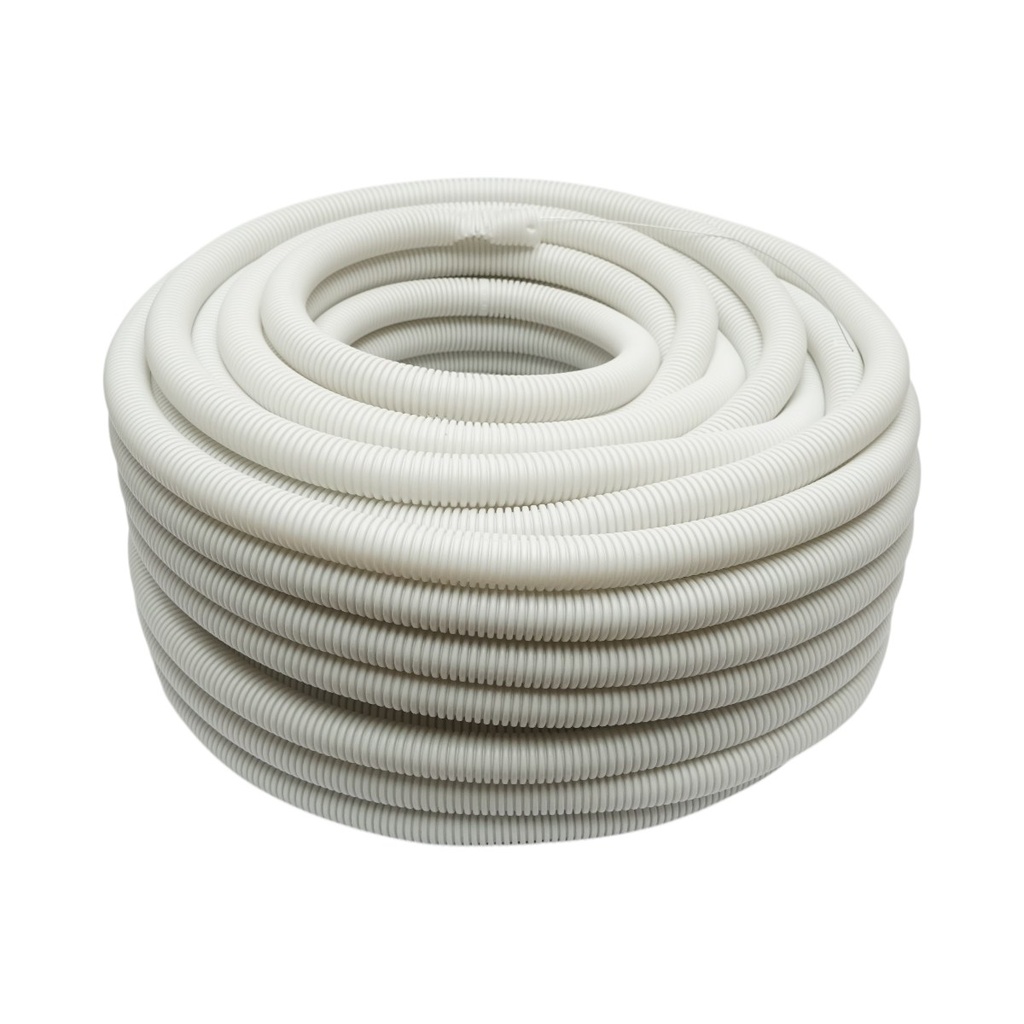 Tub flexibil copex 25mm cu fir, ignifug din polietilena HDPE, 320N gri 50m/rola