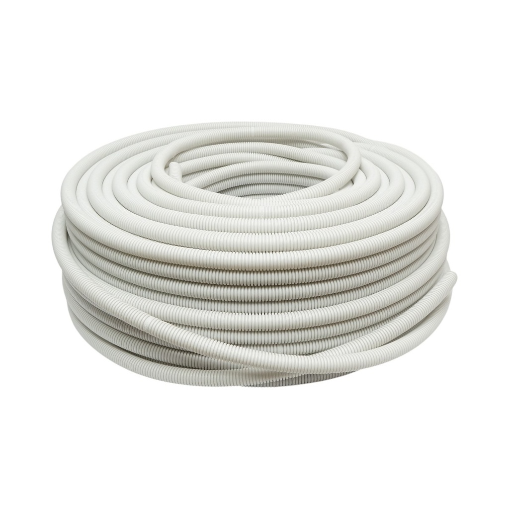 Tub flexibil copex 20mm cu fir, ignifug din polietilena HDPE, 750N gri 100m/rola