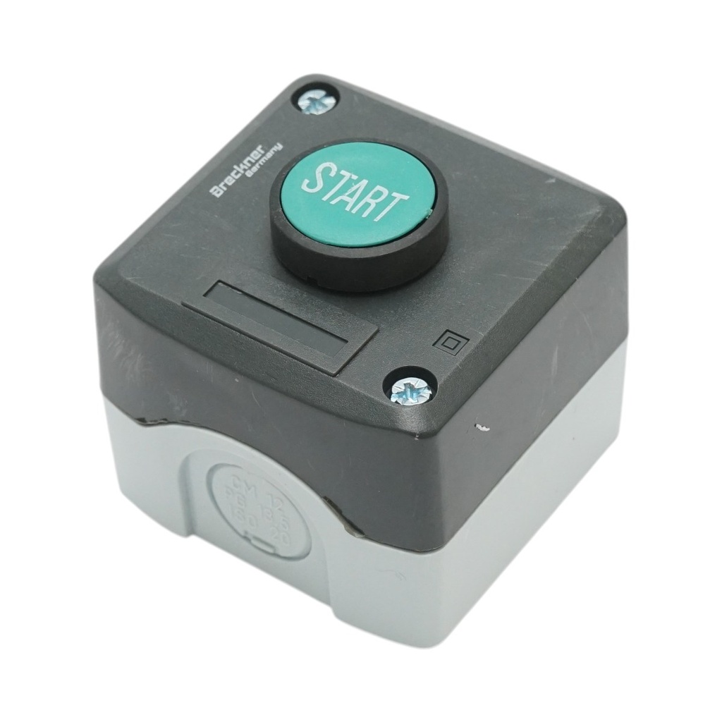 Carcasa buton comanda START verde cu revenire 1NO