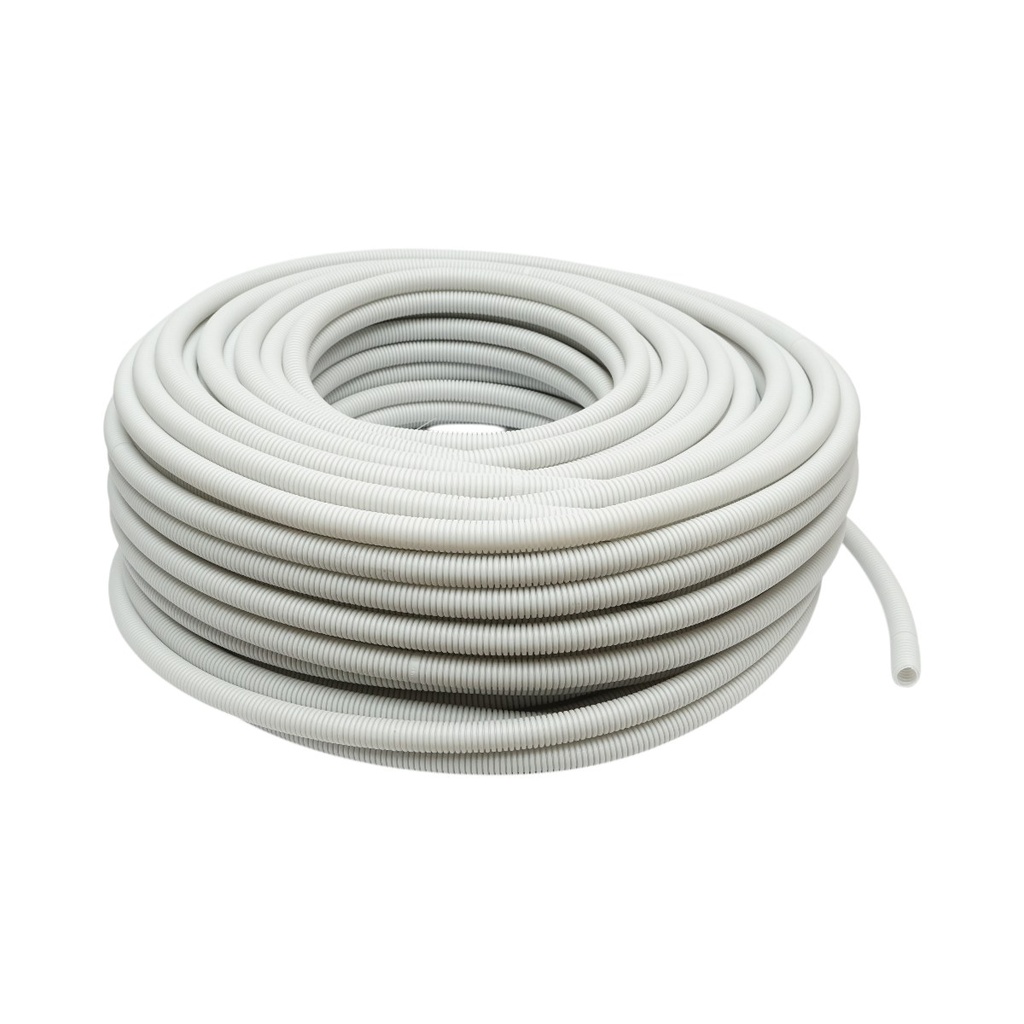 Tub flexibil copex 20mm cu fir, polietilena HDPE, 750N gri 100m/rola