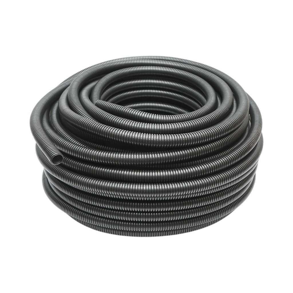 Tub flexibil copex 20mm fara fir, polietilena HDPE, 320N negru 50m/rola Longroad