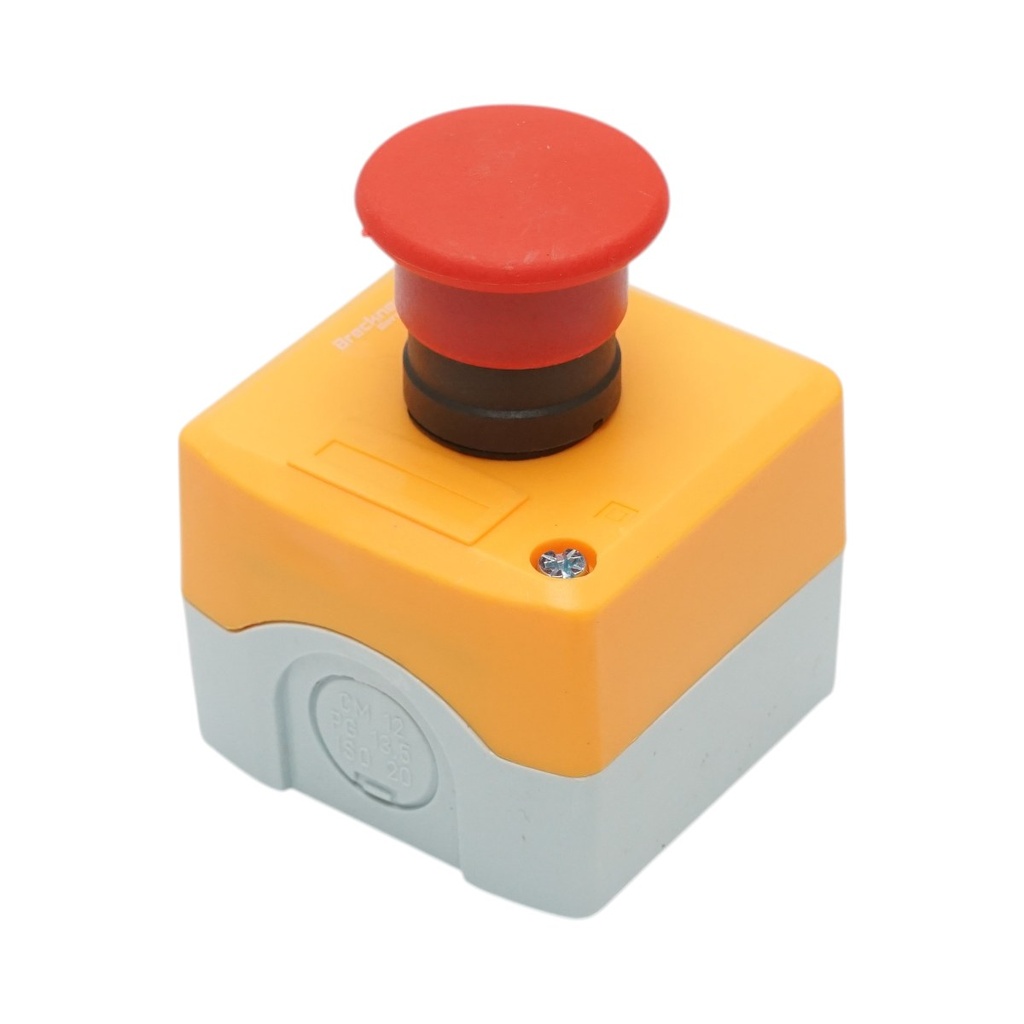 Carcasa buton comanda oprire rosu prin rasucire tip ciuperca 1NO 40mm