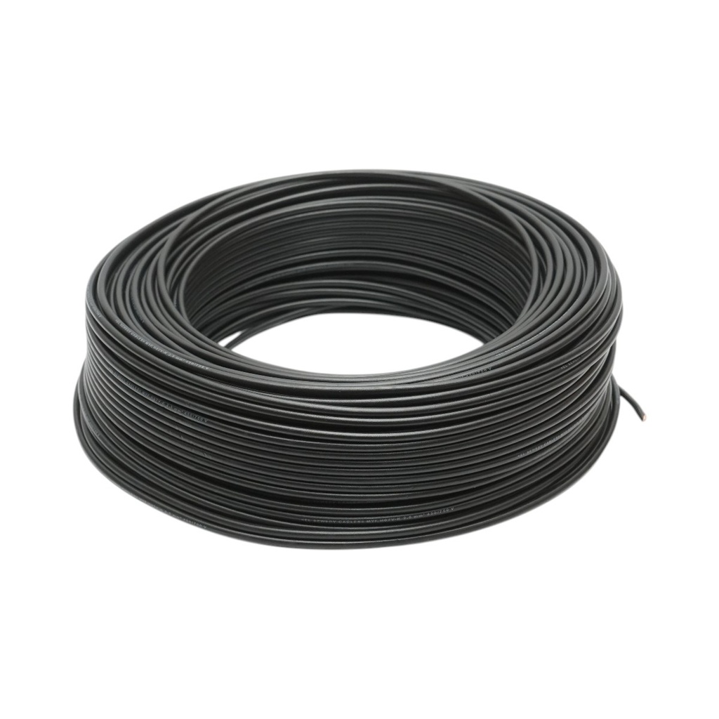 Cablu electric cupru 2.5mm negru MYF H07V-K, izolatie PVC 450/750V 100m/rola